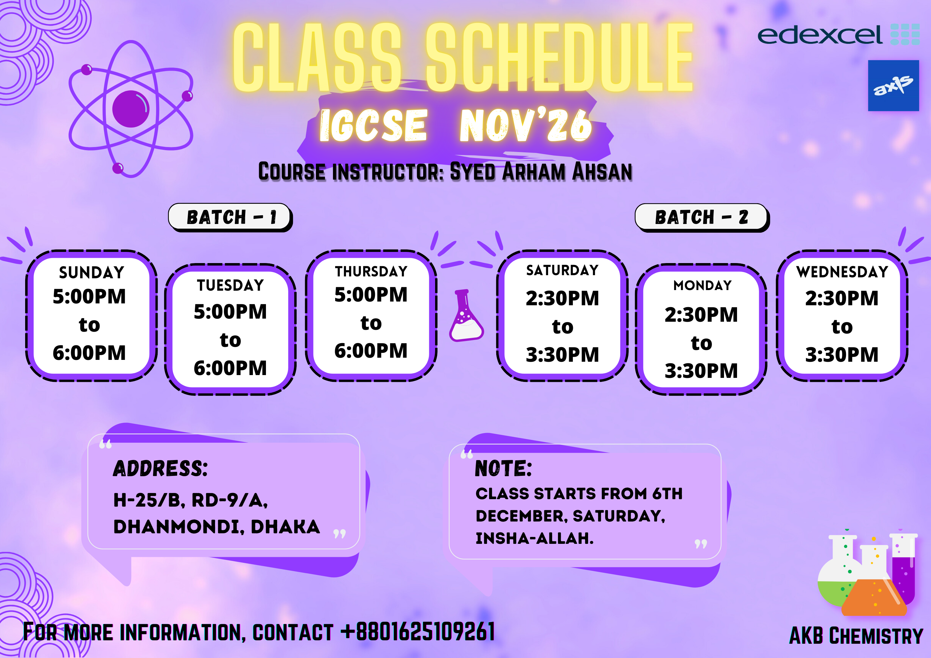 IGCSE November 2026 Timing